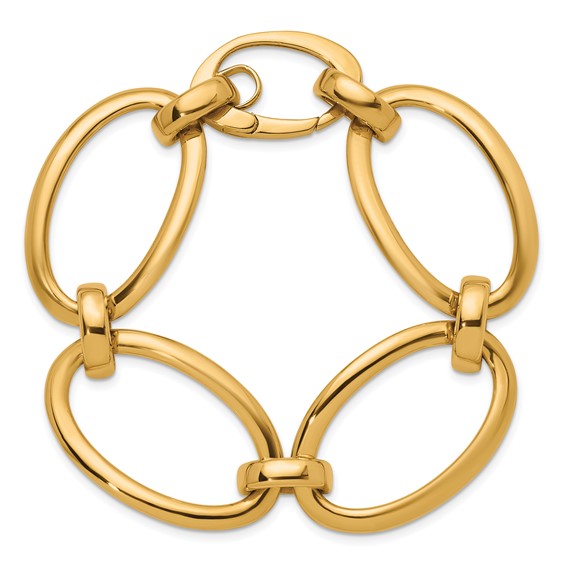 Herco 14K Polished 25.5mm Oval Link 8 inch Bracelet