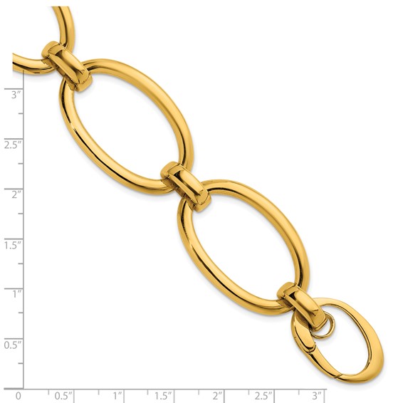Herco 14K Polished 25.5mm Oval Link 8 inch Bracelet