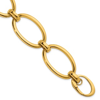 Herco 14K Polished 25.5mm Oval Link 8 inch Bracelet