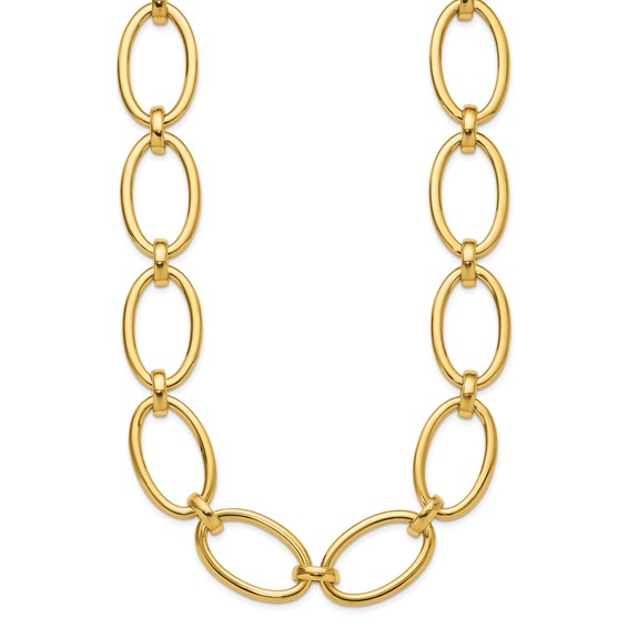 HERCO Gold Large Oval Link Necklaces