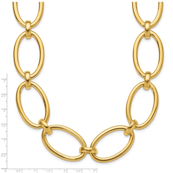 HERCO Gold Large Oval Link Necklaces