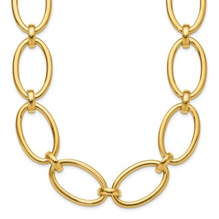 HERCO Gold Large Oval Link Necklaces