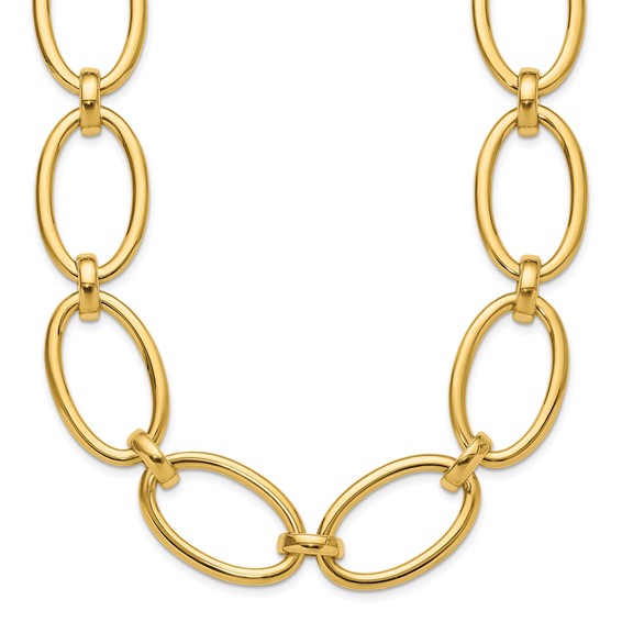 HERCO Gold Large Oval Link Necklaces
