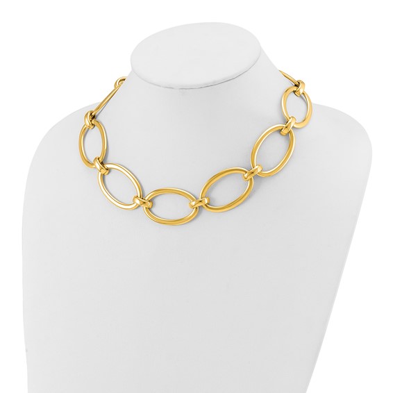 HERCO Gold Large Oval Link Necklaces