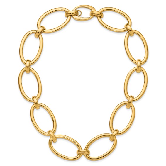 HERCO Gold Large Oval Link Necklaces