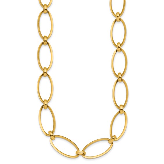 Herco 14K Polished Oval Link 18 inch Necklace