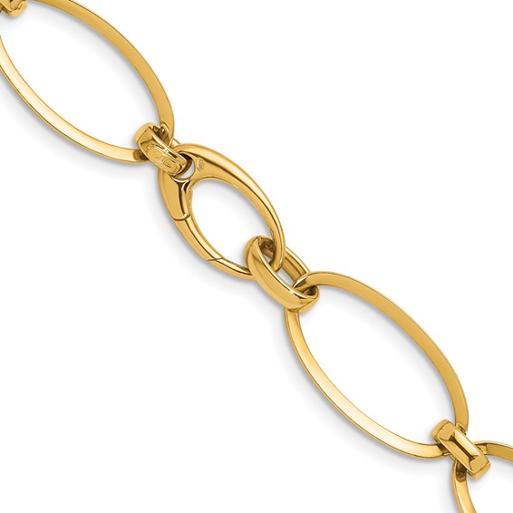 Herco 14K Polished Oval Link 18 inch Necklace