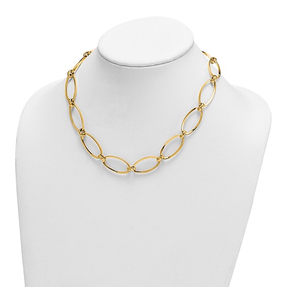 Herco 14K Polished Oval Link 18 inch Necklace