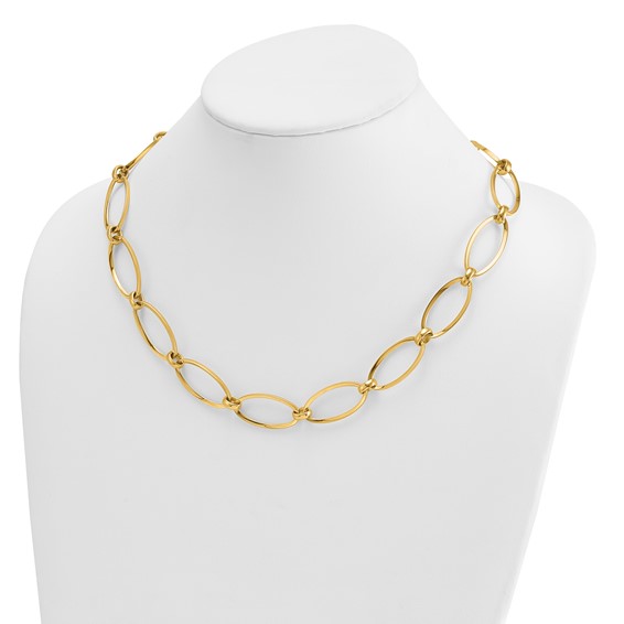 Herco 14K Polished Oval Link 20 inch Necklace