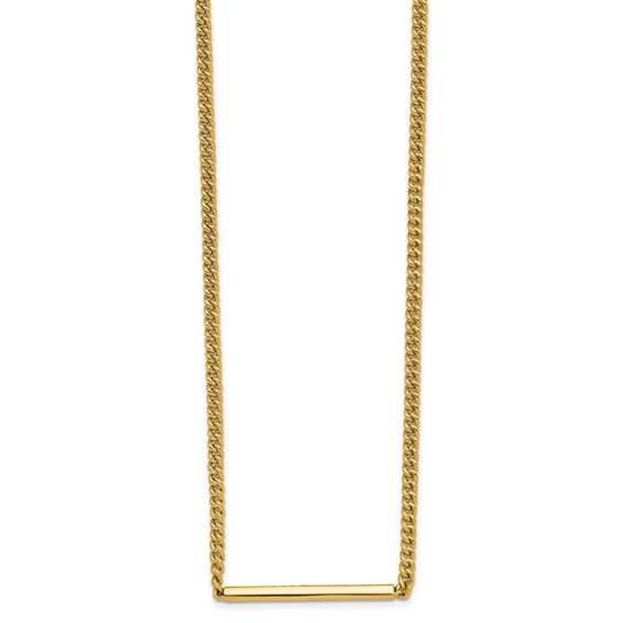 HERCO Gold Curb Chain with Bar Necklaces