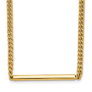 HERCO Gold Curb Chain with Bar Necklaces