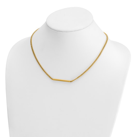 HERCO Gold Curb Chain with Bar Necklaces