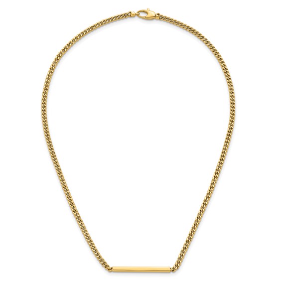 HERCO Gold Curb Chain with Bar Necklaces