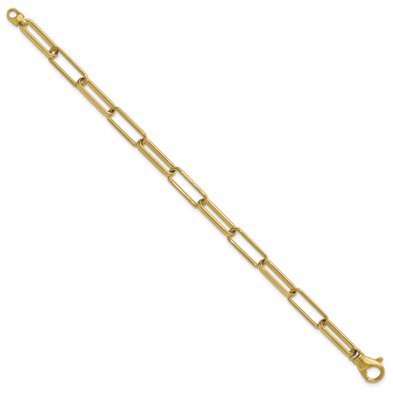 Herco 18K Polished Solid 5.8mm Paperclip Link 7.5in Chain