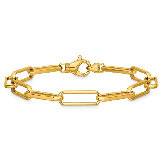 Herco 18K Polished Solid 5.8mm Paperclip Link 7.5in Chain