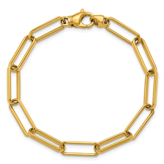 Herco 18K Polished Solid 5.8mm Paperclip Link 7.5in Chain