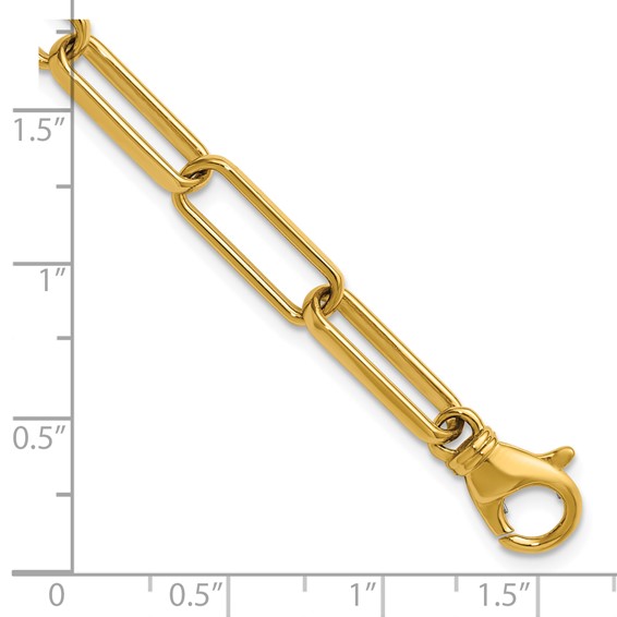 Herco 18K Polished Solid 5.8mm Paperclip Link 7.5in Chain