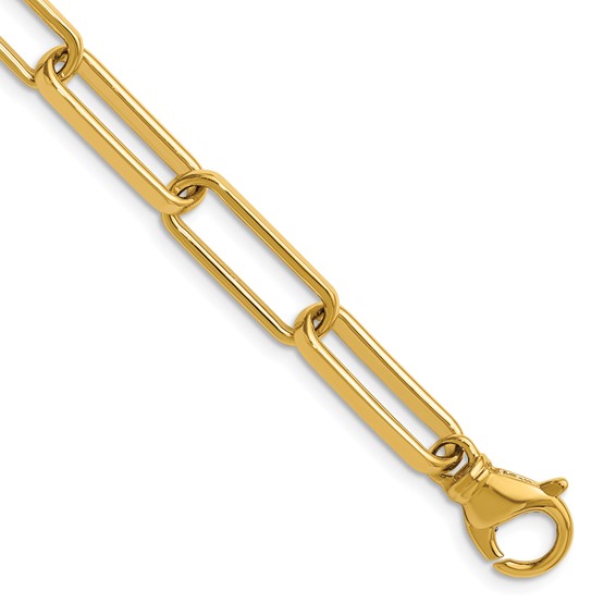 Herco 14K Polished Solid 6.7mm Paperclip Link 16in Chain