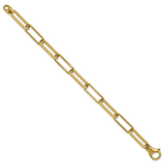 Herco 14K Polished Solid 6.7mm Paperclip Link 8.5in Chain