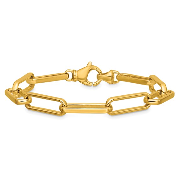 Herco 14K Polished Solid 6.7mm Paperclip Link 8.5in Chain