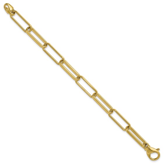 Herco 14K Polished Solid 7.7mm Paperclip Link 7.5in Chain
