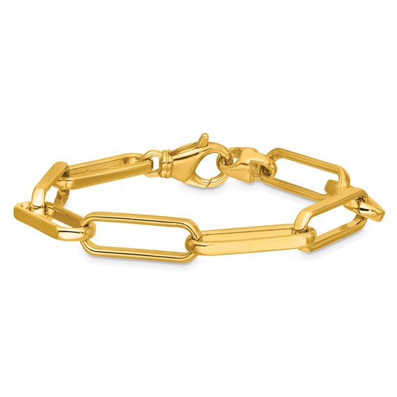 Herco 14K Polished Solid 7.7mm Paperclip Link 7.5in Chain