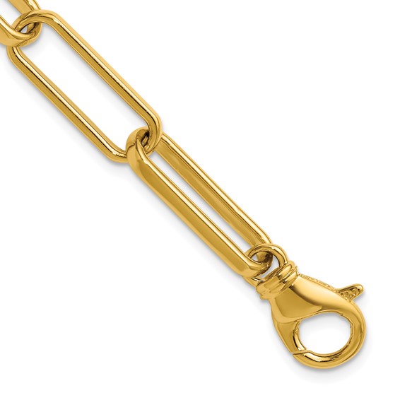 Herco 14K Polished Solid 7.7mm Paperclip Link 7.5in Chain