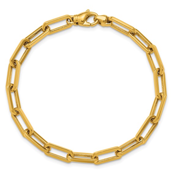 Herco 14K Polished Solid 5.1mm Paperclip Link 7.5in Chain