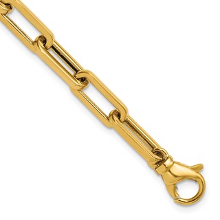 Herco 18K Polished Solid 5.7mm Paperclip Link 8.5in Chain