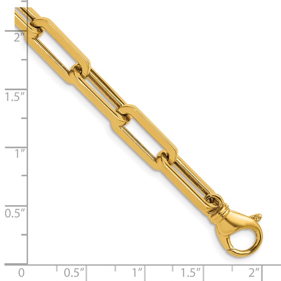 Herco 18K Polished Solid 6.8mm Paperclip Link 16in Chain
