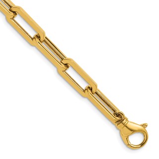 Herco 18K Polished Solid 6.8mm Paperclip Link 16in Chain
