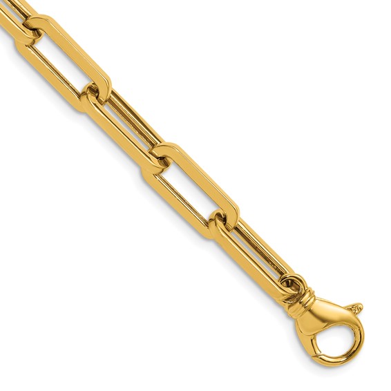 Herco 18K Polished Solid 6.8mm Paperclip Link 16in Chain