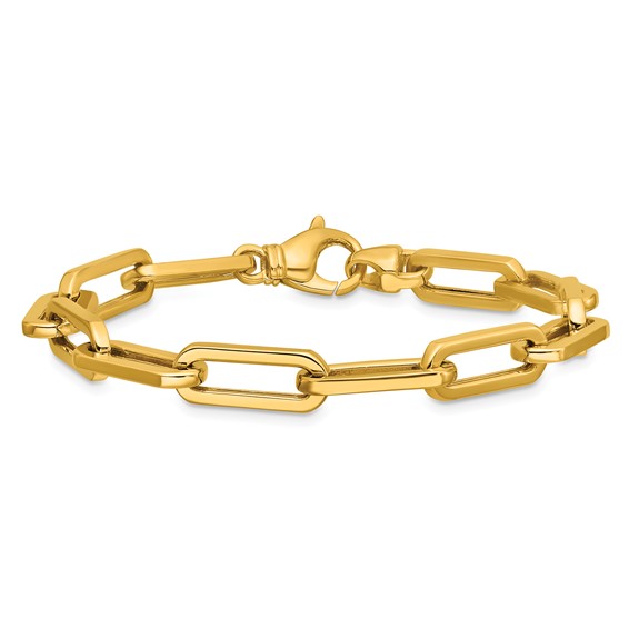 Herco 14K Polished Solid 6.8mm Paperclip Link 7.5in Chain