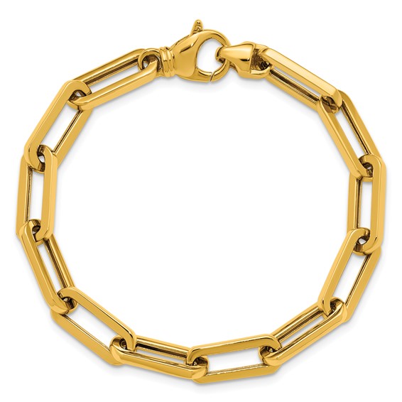 Herco 14K Polished Solid 6.8mm Paperclip Link 7.5in Chain