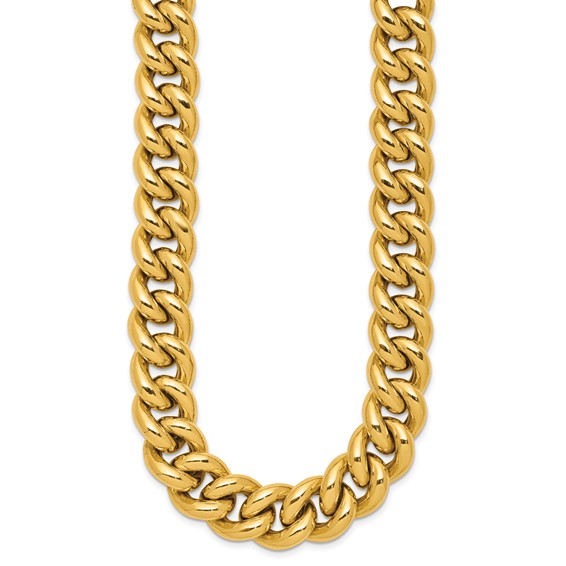 Herco 14K Gold Hollow Curb 14.5mm