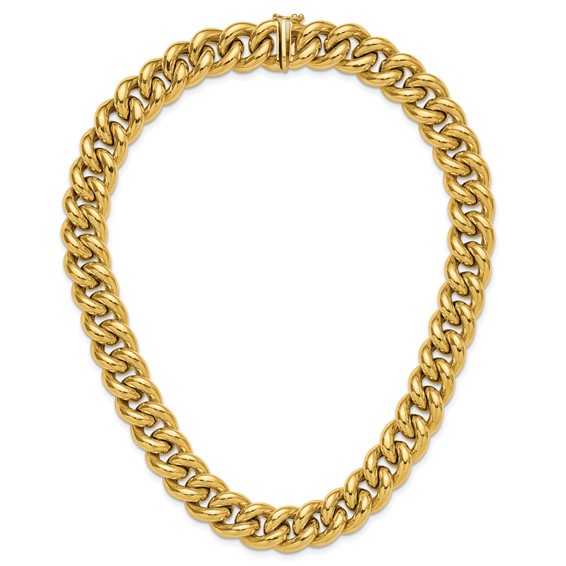 Herco 14K Gold Hollow Curb 14.5mm