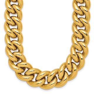 Herco 14K Gold Hollow Curb 14.5mm