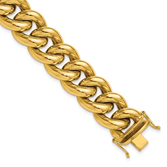 Herco 14K Gold Hollow Curb 14.5mm