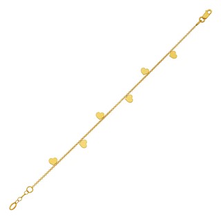 Herco 14K Gold Bracelet Hearts