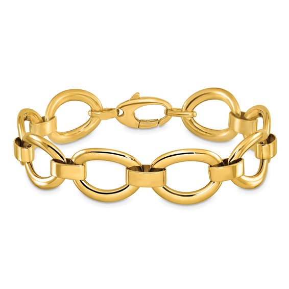 Herco 14K Polished Oval Link 7.5 inch Bracelet