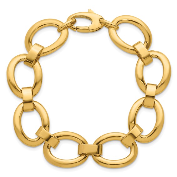 Herco 14K Polished Oval Link 7.5 inch Bracelet