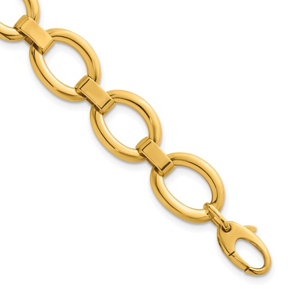 Herco 14K Polished Oval Link 7.5 inch Bracelet