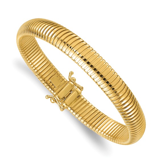 Herco 18K Polished 8.4mm Omega 7.25 inch Bracelet