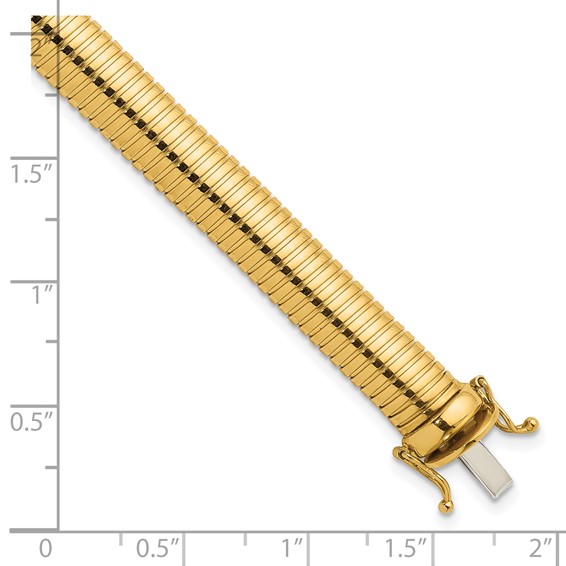 Herco 18K Polished 8.4mm Omega 7.25 inch Bracelet