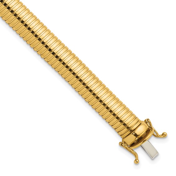 Herco 18K Polished 8.4mm Omega 7.25 inch Bracelet