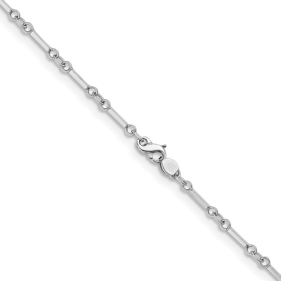 Herco 14K White Gold Bar and Link Chain