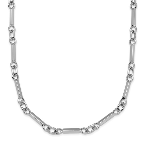 Herco 14K White Gold Bar and Link Chain