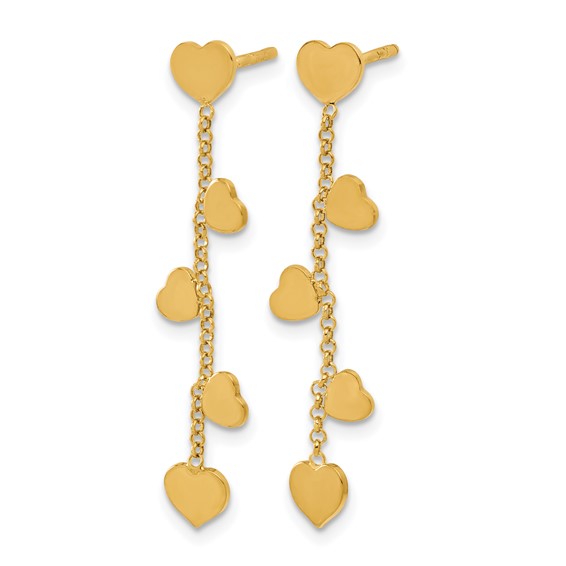 Herco 14K Gold Earrings Hearts