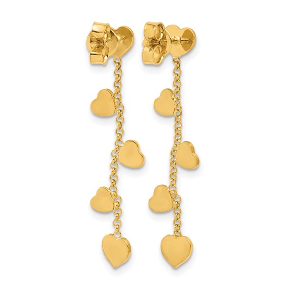Herco 14K Gold Earrings Hearts