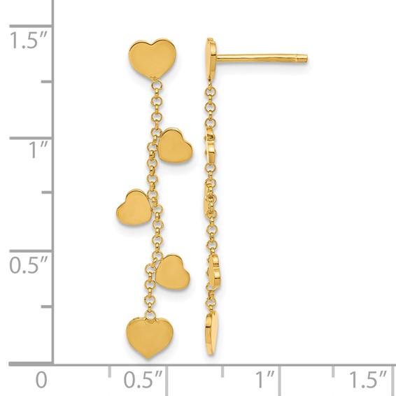 Herco 14K Gold Earrings Hearts